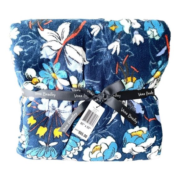 Vera Bradley Floral Bursts Plush Throw Blanket - Picture 3 of 9